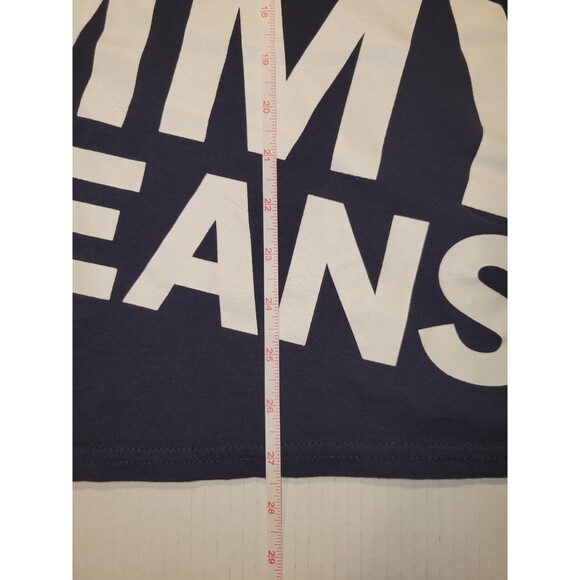 Vintage Tommy Jeans Classic Flag Logo T-Shirt Blue Mens Size M Large Spelled Out - Picture 6 of 6